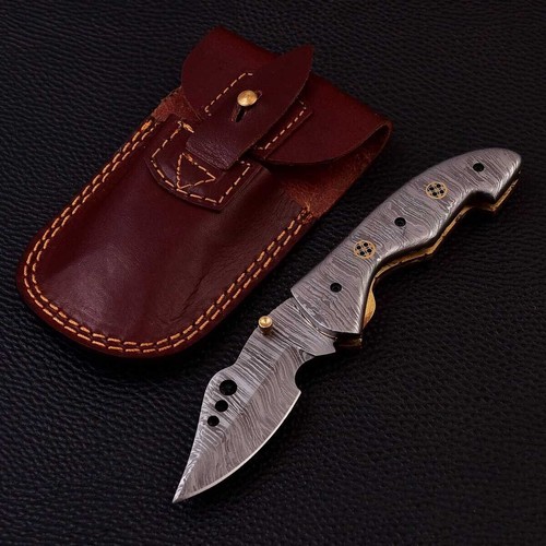 Coltello tascabile damascato