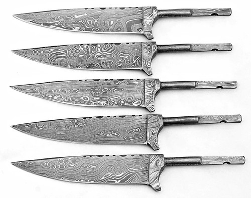 Lame damascate coltello - damascate,