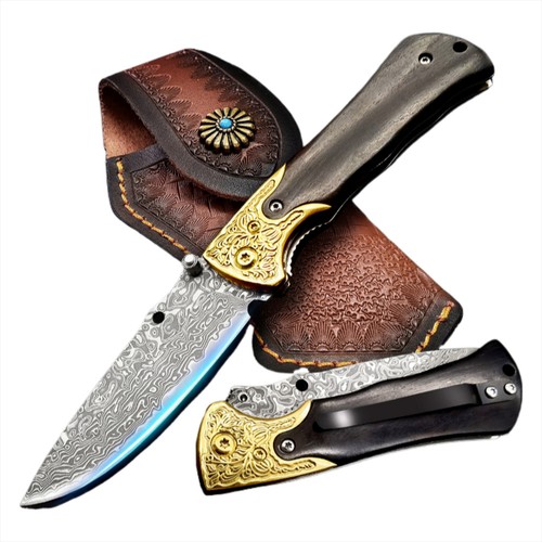 Coltello tascabile damascato